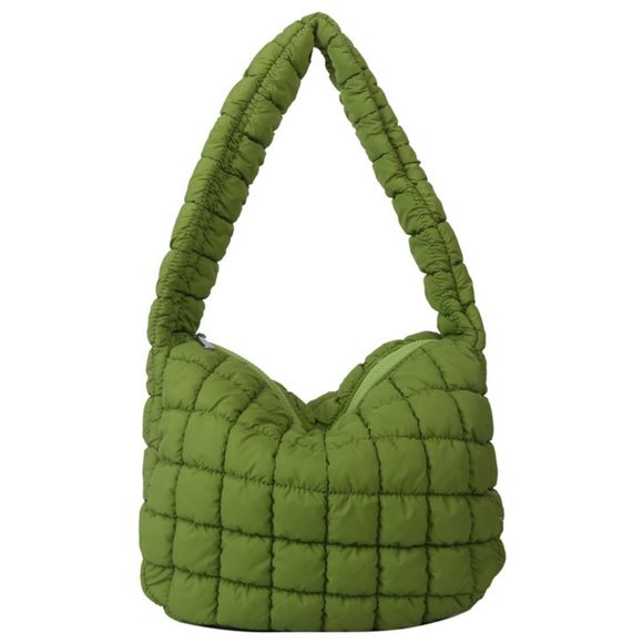 Puffer Tote Bag Quilted Shoulder Bags Puffy Bubble Pleated Purse Nylon :^) - Picture 1 of 6